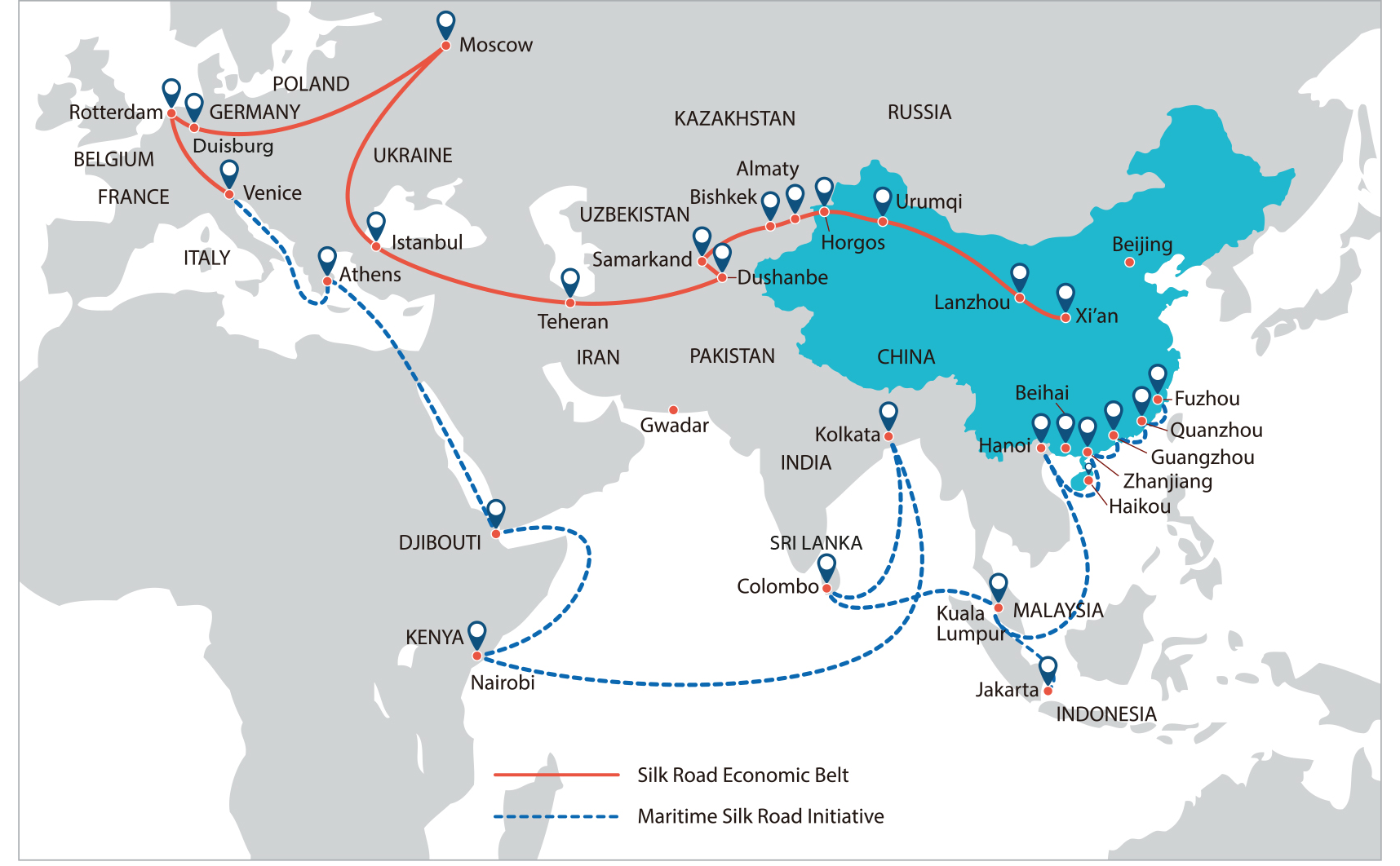 Image result for china belt and road